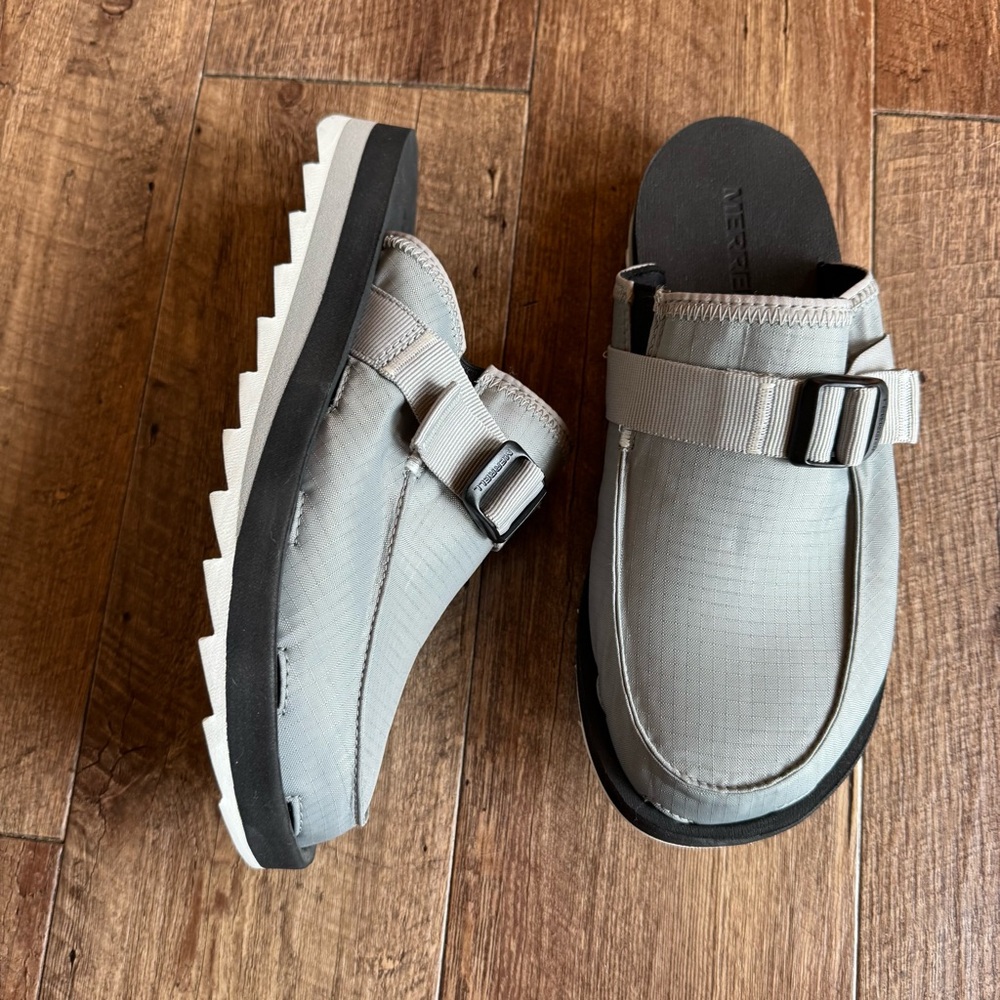 Merrell Gray Slide-On Buckle Loafers